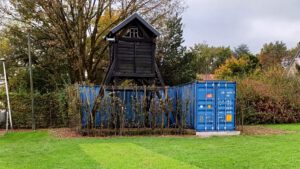 Aufstellung Zweiter Container Dorfplatz Lagerraum Vereine Interessengemeinschaft