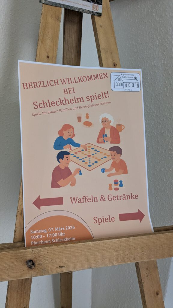 Schleckheim spielt Brettspiele Kartenspiele Spieletag Pfarrheim Gemeinschaft Jung Alt Begegnung Waffeln