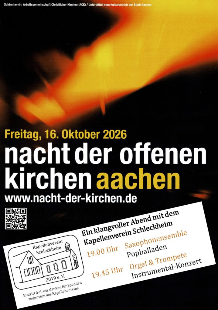 Einladung zur Nacht der offenen Kirchen 2026 in Schleckheim